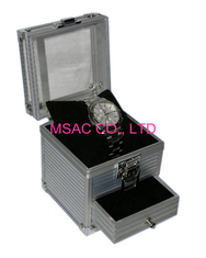 جعبه محافظ ساعت آلومینیومی آسان حمل و نقل رنگ نقره ای برای محافظت از ساعت