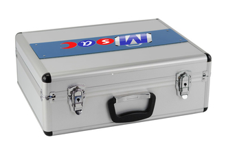 جعبه سخت ابزار آلومینیوم نقره ای با آرم موارد آلومینیومی سفارشی جعبه ابزار ذخیره سازی جعبه